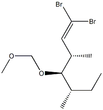 (3S,4R,5S)-1,1-Dibromo-3,5-dimethyl-4-methoxymethoxy-1-heptene Struktur