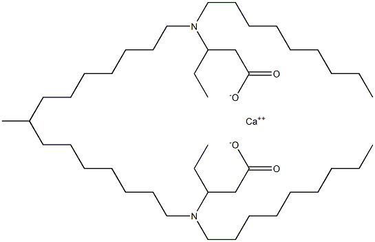 Bis[3-(dinonylamino)valeric acid]calcium salt Struktur