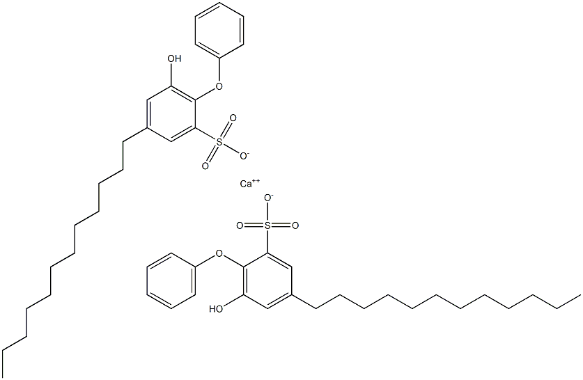 Bis(6-hydroxy-4-dodecyl[oxybisbenzene]-2-sulfonic acid)calcium salt Struktur