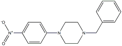 1-(4-Nitrophenyl)-4-benzylpiperazine Struktur