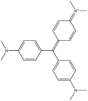 [4-[Bis[4-(dimethylamino)phenyl]methylene]-2,5-cyclohexadien-1-ylidene]-N-methylmethanaminium Struktur