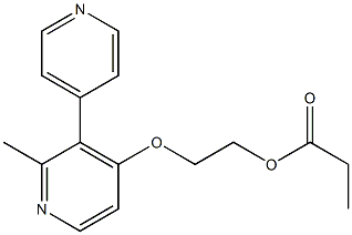 Propionic acid 2-[(2-methyl-3,4'-bipyridin-6-yl)oxy]ethyl ester Struktur