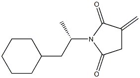 (+)-N-[(S)-2-Cyclohexyl-1-methylethyl]-2-methylenesuccinimide Struktur