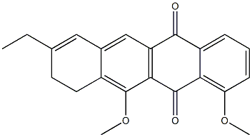 4,6-Dimethoxy-9-ethyl-7,8-dihydronaphthacene-5,12-dione Struktur