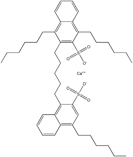 Bis(1,4-dihexyl-2-naphthalenesulfonic acid)calcium salt Struktur