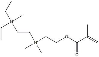 N,N-Diethyl-N,N',N'-trimethyl-N'-[2-[(2-methyl-1-oxo-2-propenyl)oxy]ethyl]-1,2-ethanediaminium Struktur