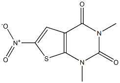 1,3-Dimethyl-6-nitrothieno[2,3-d]pyrimidine-2,4(1H,3H)-dione Struktur