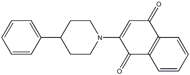 2-(4-Phenylpiperidino)-1,4-naphthoquinone Struktur