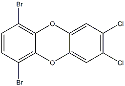 1,4-Dibromo-7,8-dichlorodibenzo[b,e][1,4]dioxin Struktur