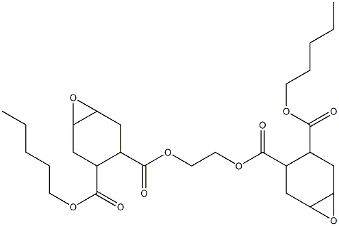 Bis[2-(pentyloxycarbonyl)-4,5-epoxy-1-cyclohexanecarboxylic acid]ethylene ester Struktur