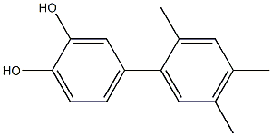 4-(2,4,5-Trimethylphenyl)benzene-1,2-diol Struktur