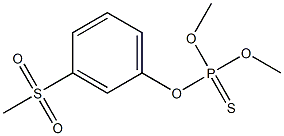 Thiophosphoric acid O,O-dimethyl O-[m-(methylsulfonyl)phenyl] ester Struktur