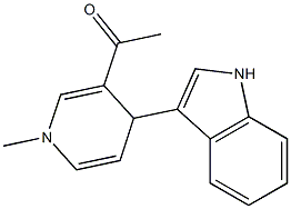 1,4-Dihydro-1-methyl-4-(1H-indol-3-yl)-3-acetylpyridine Struktur