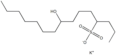 8-Hydroxypentadecane-4-sulfonic acid potassium salt Struktur