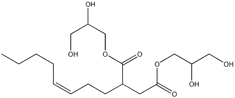 2-(3-Octenyl)succinic acid bis(2,3-dihydroxypropyl) ester Struktur