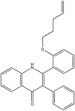 2-[2-(4-Pentenyloxy)phenyl]-3-phenylquinolin-4(1H)-one Struktur