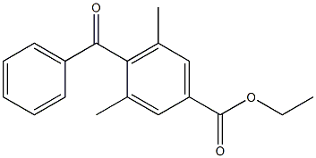 4-Benzoyl-3,5-dimethylbenzoic acid ethyl ester Struktur