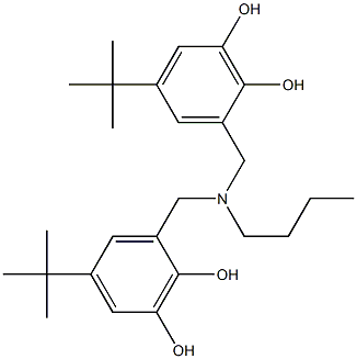 N,N-Bis(2,3-dihydroxy-5-t-butylbenzyl)butylamine Struktur