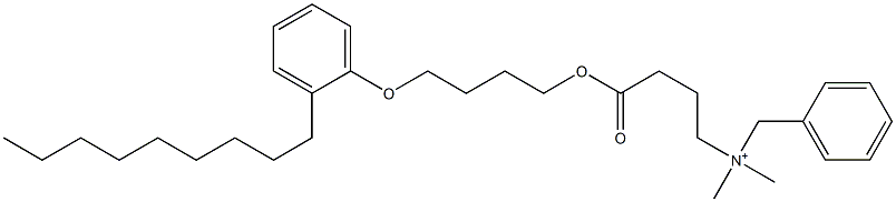 N,N-Dimethyl-N-benzyl-N-[3-[[4-(2-nonylphenyloxy)butyl]oxycarbonyl]propyl]aminium Struktur