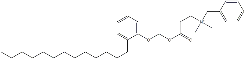 N,N-Dimethyl-N-benzyl-N-[2-[[(2-tridecylphenyloxy)methyl]oxycarbonyl]ethyl]aminium Struktur