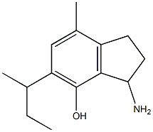 3-Amino-2,3-dihydro-5-(1-methylpropyl)-7-methyl-1H-inden-4-ol Struktur