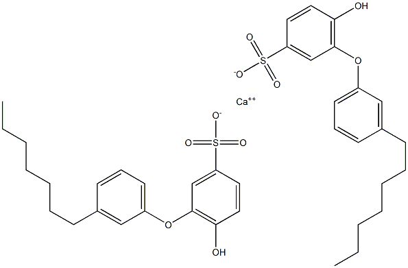 Bis(6-hydroxy-3'-heptyl[oxybisbenzene]-3-sulfonic acid)calcium salt Struktur