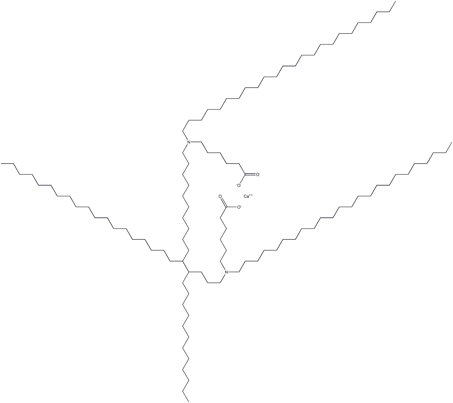 Bis[6-(ditetracosylamino)hexanoic acid]calcium salt Struktur