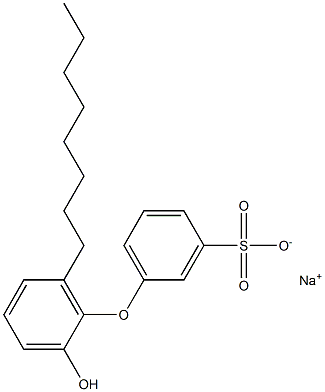 2'-Hydroxy-6'-octyl[oxybisbenzene]-3-sulfonic acid sodium salt Struktur