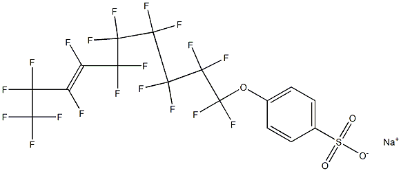 p-(Nonadecafluoro-7-decenyloxy)benzenesulfonic acid sodium salt Struktur