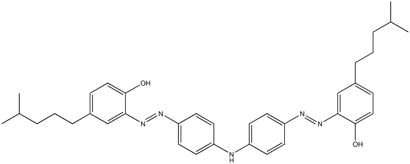 2,2'-[Iminobis(4,1-phenylene)bis(azo)]bis[4-(4-methylpentyl)phenol] Struktur