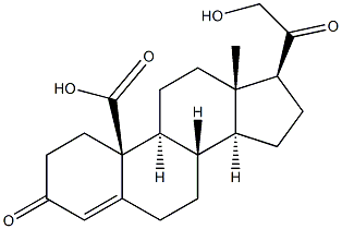 21-Hydroxy-3,20-dioxopregn-4-en-19-oic acid Struktur