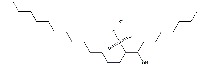 8-Hydroxytricosane-9-sulfonic acid potassium salt Struktur