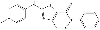 2-(4-Methylphenylamino)-6-phenylthiazolo[4,5-d]pyridazin-7(6H)-one Struktur