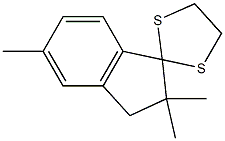 2,2,5-Trimethylspiro[indane-1,2'-[1,3]dithiolane] Struktur