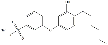 3'-Hydroxy-4'-hexyl[oxybisbenzene]-3-sulfonic acid sodium salt Struktur