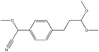 2-Methoxy-2-[4-(3,3-dimethoxypropyl)phenyl]acetonitrile Struktur