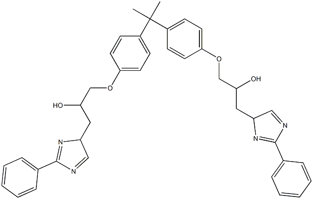 1,1'-(2,2-Propanediyl)bis[(4,1-phenylene)oxy]bis[3-(2-phenyl-4H-imidazol-4-yl)-2-propanol] Struktur