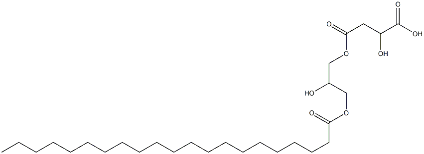 D-Malic acid hydrogen 4-(2-hydroxy-3-henicosanoyloxypropyl) ester Struktur