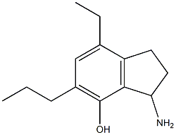 3-Amino-2,3-dihydro-7-ethyl-5-propyl-1H-inden-4-ol Struktur