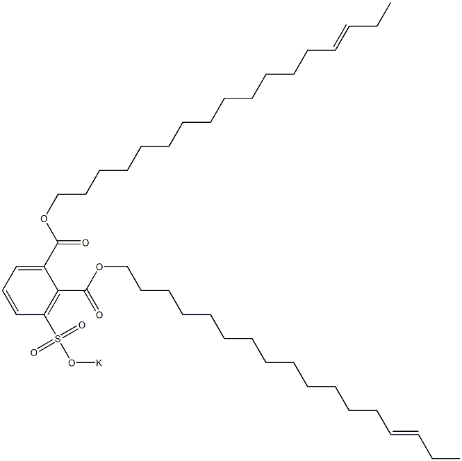 3-(Potassiosulfo)phthalic acid di(14-heptadecenyl) ester Struktur