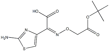 (2-Aminothiazol-4-yl)[(Z)-(tert-butoxycarbonylmethoxy)imino]acetic acid Struktur