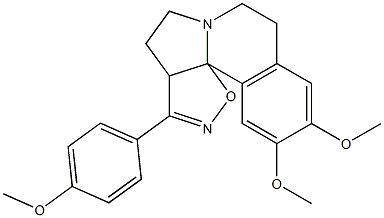 3a,5,7,8-Tetrahydro-10,11-dimethoxy-3-(4-methoxyphenyl)-4H-isoxazolo[5',4':2,3]pyrrolo[2,1-a]isoquinoline Struktur