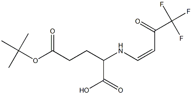 2-[[(Z)-4,4,4-Trifluoro-3-oxo-1-butenyl]amino]-4-(tert-butoxycarbonyl)butyric acid Struktur