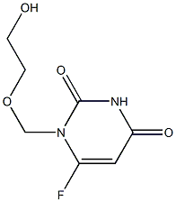 1-(2-Hydroxyethoxymethyl)-6-fluorouracil Struktur