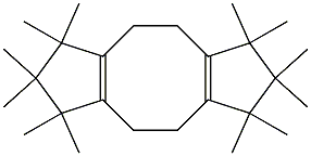 1,1,2,2,3,3,6,6,7,7,8,8-Dodecamethyl-1,2,3,4,5,6,7,8,9,10-decahydrodicyclopenta[a,e]cyclooctene Struktur