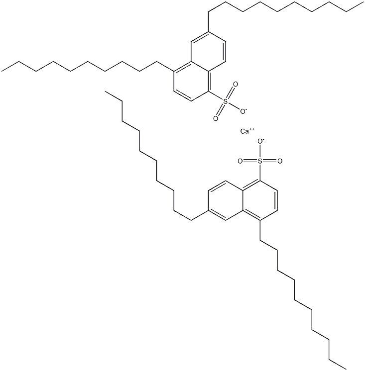 Bis(4,6-didecyl-1-naphthalenesulfonic acid)calcium salt Struktur