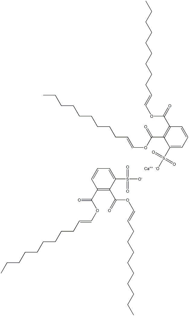 Bis[2,3-di(1-undecenyloxycarbonyl)benzenesulfonic acid]calcium salt Struktur