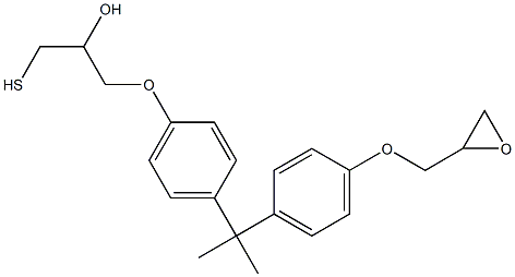 2-[4-[1-[4-(Oxiranylmethoxy)phenyl]-1-methylethyl]phenoxy]-1-(mercaptomethyl)ethanol Struktur