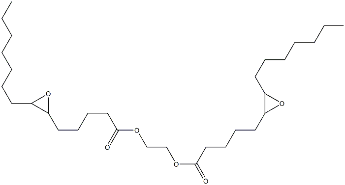 Bis(6,7-epoxymyristic acid)1,2-ethanediyl ester Struktur