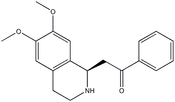 (1R)-1-[(Phenyl)carbonylmethyl]-6,7-dimethoxy-1,2,3,4-tetrahydroisoquinoline Struktur